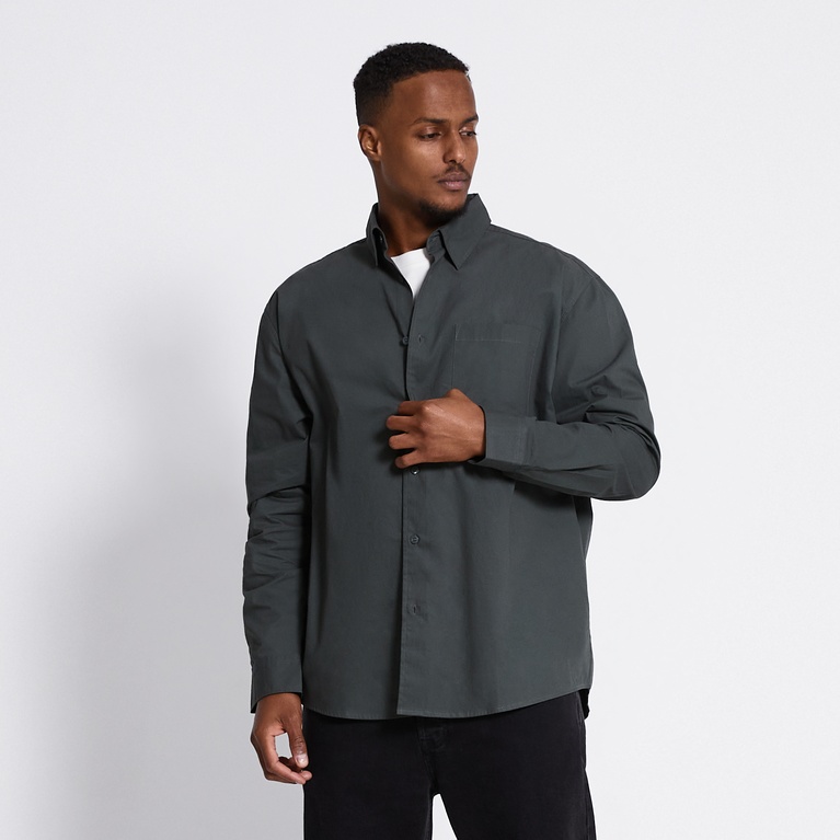 Boxy shirt "Richard" Dark Green